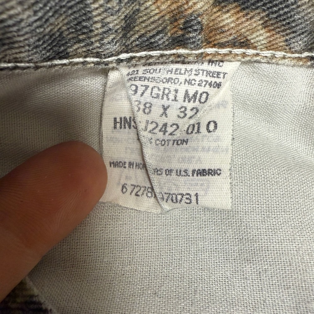 Wrangler Mens Mossy Oak Camo Jeans Pants 38x32 Double Knee Hunting Denim - Picture 5 of 10